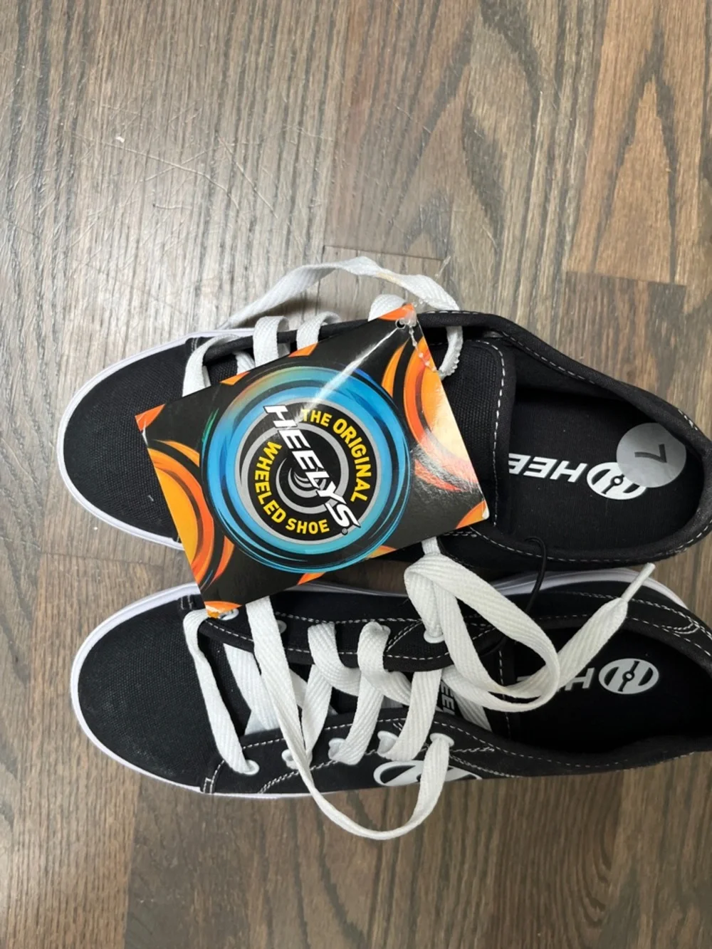 Heelys Black and White Canvas Lace-Up Sneakers - Picture 3 of 5